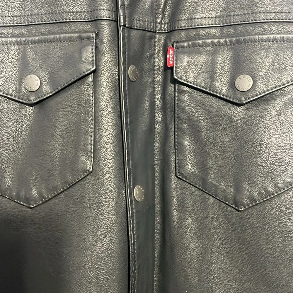 Black Levi’s Leather Jacket - Picture 3 of 7